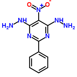 4,6-Dihydrazino-5-nitro-2-phenylpyrimidine结构式