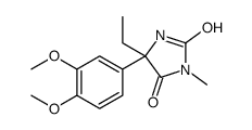 5-(3,4-dimethoxyphenyl)-5-ethyl-3-methylimidazolidine-2,4-dione结构式