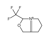 (3R)-3-(trifluoromethyl)-3,5,6,7-tetrahydro-1H-pyrrolo[1,2-c][1,3]oxazol-4-ium结构式