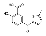 2-hydroxy-5-(5-methylthiophene-2-carbonyl)benzoic acid结构式