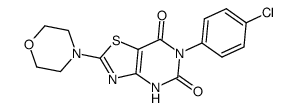 6-(4-chlorophenyl)-2-morpholin-4-yl[1,3]thiazolo[4,5-d]pyrimidine-5,7(4H,6H)-dione Structure