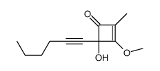 4-hex-1-ynyl-4-hydroxy-3-methoxy-2-methylcyclobut-2-en-1-one Structure