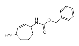 cis-4-[(benzyloxycarbonyl)amino]cyclohept-2-enol结构式