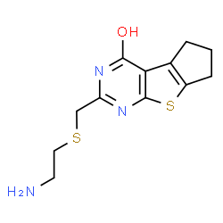 2-{[(2-Aminoethyl)thio]methyl}-3,5,6,7-tetrahydro-4H-cyclopenta[4,5]thieno[2,3-d]pyrimidin-4-one Structure