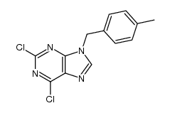 2,6-dichloro-9-(4-methylphenylmethyl)-9H-purine Structure