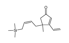 (Z)-4-methyl-4-<4-(trimethylsilyl)-2-butenyl>-3-vinyl-2-cyclopenten-1-one Structure