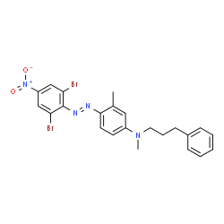 N-[4-[(2,6-Dibromo-4-nitrophenyl)azo]-3-methylphenyl]-N-methylbenzenepropanamine structure