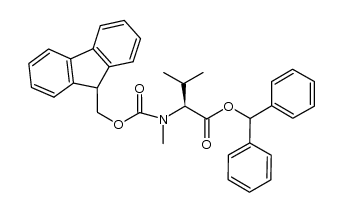 N-Fmoc-N-methyl-L-valine benzhydryl ester结构式