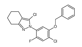 3-chloro-2-(4-chloro-2-fluoro-5-phenylmethoxyphenyl)-4,5,6,7-tetrahydroindazole结构式