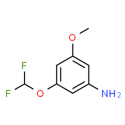 3-(difluoromethoxy)-5-methoxyaniline结构式