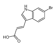 (E)-3-(6-溴-1H-吲哚-3-基)丙烯酸结构式