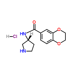 2,3-Dihydro-benzo[1,4]dioxine-6-carboxylic acid (R)-pyrrolidin-3-ylamide hydrochloride picture