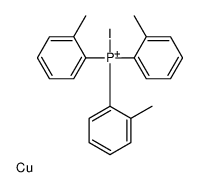 copper,iodo-tris(2-methylphenyl)phosphanium Structure