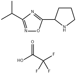3-isopropyl-5-(2-pyrrolidinyl)-1,2,4-oxadiazole trifluoroacetate Structure
