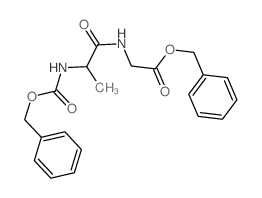 benzyl 2-[2-(phenylmethoxycarbonylamino)propanoylamino]acetate structure