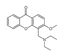 4-(Diethylamino)methyl-3-methoxy-9H-xanthen-9-one结构式