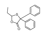 2-ethyl-4,4-diphenyl-1,3-oxathiolan-5-one Structure