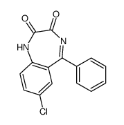 7-chloro-5-phenyl-1H-1,4-benzodiazepine-2,3-dione结构式