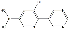 5-Chloro-6-(5-pyrimidyl)pyridine-3-boronic acid Structure