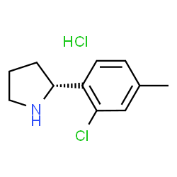 (R)-2-(2-chloro-4-methylphenyl)pyrrolidine hydrochloride Structure