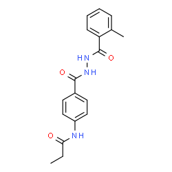 N-(4-{[2-(2-Methylbenzoyl)hydrazino]carbonyl}phenyl)propanamide结构式