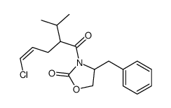 4-Benzyl-3-(5-chloro-2-isopropyl-pent-4-enoyl)-oxazolidin-2-one structure