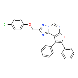 2-[(4-Chlorophenoxy)methyl]-8,9-diphenylfuro[3,2-e][1,2,4]triazolo[1,5-c]pyrimidine Structure