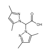 2,2-bis(3,5-dimethyl-1H-pyrazol-1-yl)acetic acid Structure