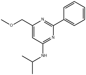 n-isopropyl-6-(methoxymethyl)-2-phenyl-4-pyrimidinamine Structure
