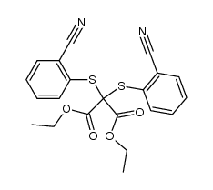 Bis-o-cyanphenylthio-malonsaeure-diaethylester Structure