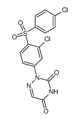 2-[3-chloro-4-(4-chloro-benzenesulfonyl)-phenyl]-2H-[1,2,4]triazine-3,5-dione Structure