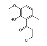 3-chloro-1-(2-hydroxy-3-methoxy-6-methylphenyl)propan-1-one结构式