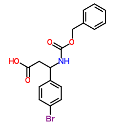 3-{[(Benzyloxy)carbonyl]amino}-3-(4-bromophenyl)propanoic acid结构式