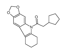 5-(Cyclopentylacetyl)-6,7,8,9-tetrahydro-5H-1,3-dioxolo[4,5-b]carbazole structure