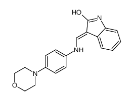 (3Z)-3-[(4-morpholin-4-ylanilino)methylidene]-1H-indol-2-one结构式