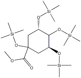 1α,3α,4β,5β-Tetrakis[(trimethylsilyl)oxy]cyclohexane-1β-carboxylic acid methyl ester structure