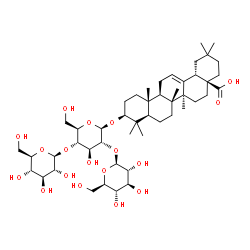 3β-[[2-O-β-D-Glucopyranosyl-4-O-β-D-glucopyranosyl-β-D-glucopyranosyl]oxy]olean-12-en-28-oic acid Structure