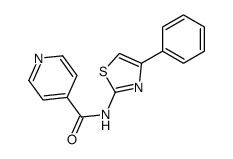 N-(4-phenyl-1,3-thiazol-2-yl)pyridine-4-carboxamide Structure