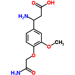 3-Amino-3-[4-(2-amino-2-oxoethoxy)-3-methoxyphenyl]propanoic acid structure