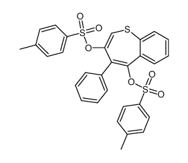 4-phenyl-3,5-bis-(toluene-4-sulfonyloxy)-benzo[b]thiepine结构式