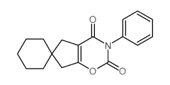 Spiro[cyclohexane-1,6(2H)-cyclopent[e][1,3]oxazine]-2,4(3H)-dione, 5,7-dihydro-3-phenyl-结构式