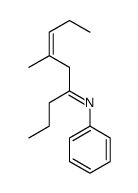 6-methyl-N-phenylnon-6-en-4-imine Structure