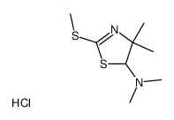 (4,4-dimethyl-2-methylsulfanyl-4,5-dihydro-thiazol-5-yl)-dimethyl-amine, monohydrochloride结构式