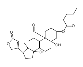 [(3S,5S,10S,13R,14S,17R)-10-formyl-5,14-dihydroxy-13-methyl-17-(5-oxo-2H-furan-3-yl)-2,3,4,6,7,8,9,11,12,15,16,17-dodecahydro-1H-cyclopenta[a]phenanthren-3-yl] pentanoate Structure