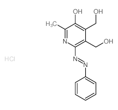 3,4-Pyridinedimethanol,5-hydroxy-6-methyl-2-(2-phenyldiazenyl)-, hydrochloride (1:1)结构式