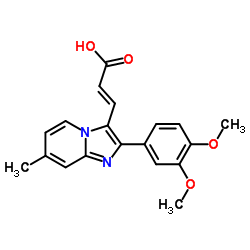 3-[2-(3,4-DIMETHOXY-PHENYL)-7-METHYL-IMIDAZO-[1,2-A]PYRIDIN-3-YL]-ACRYLIC ACID structure