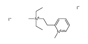 diethyl-methyl-[2-(1-methylpyridin-1-ium-2-yl)ethyl]azanium,diiodide Structure