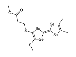 2,3-dimethyl-6-methylthio-7-(2-methoxycarbonylethylthio)-tetraselenafulvalene结构式