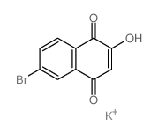 1,4-Naphthalenedione,6-bromo-2-hydroxy-, potassium salt (1:1) Structure