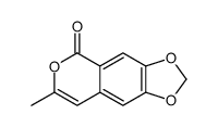 7-methyl-[1,3]dioxolo[4,5-g]isochromen-5-one结构式